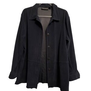 Donatella‎ Button Down Shirt Jacket Collared Long Sleeve Size Medium